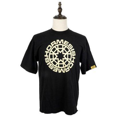 HORMESIS T SHIRT BLACK WHEEL 100% COTTON