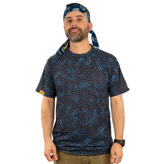 HORMESIS - T SHIRT THE GRID BLUE DRY FIT